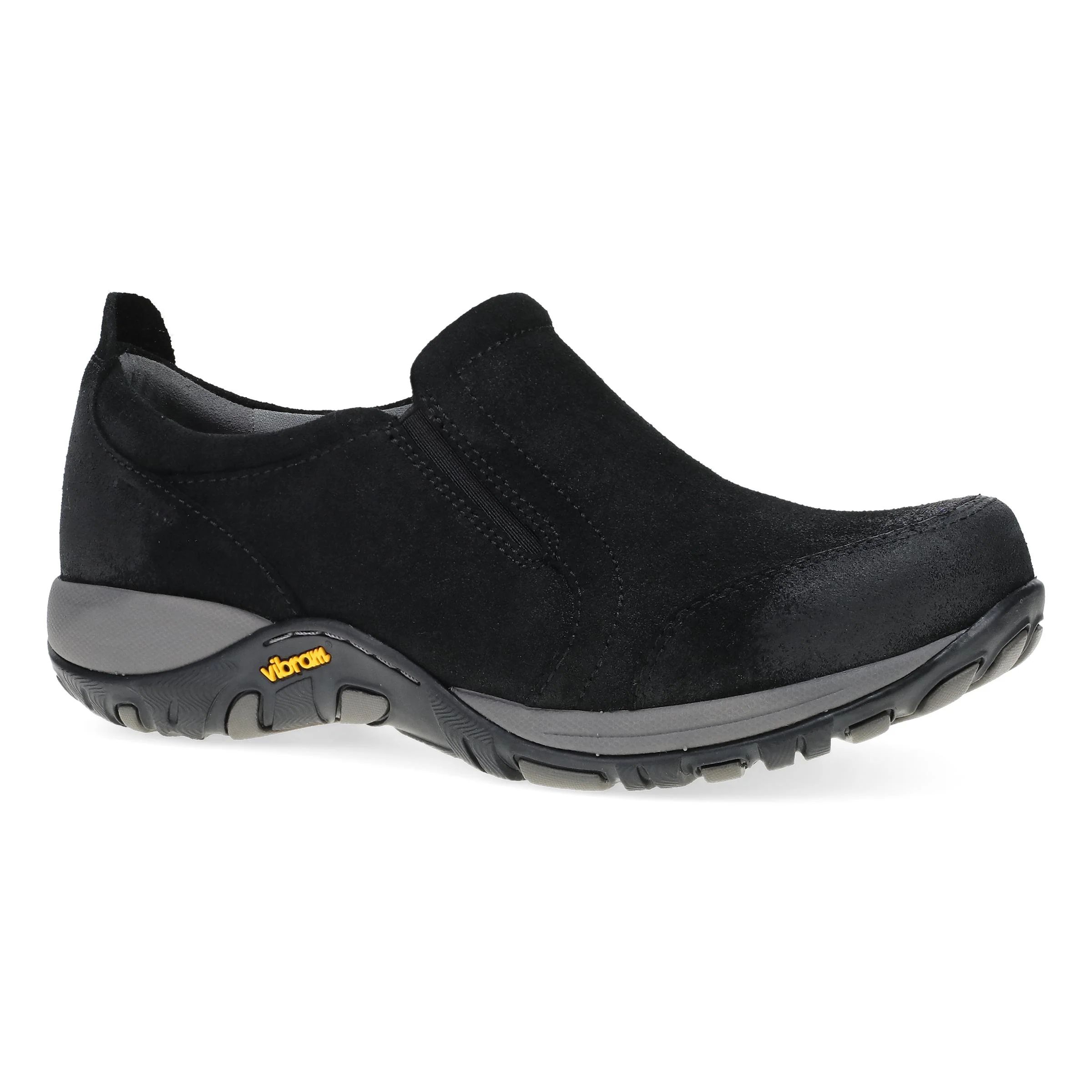 Pippy Wide Black Waterproof Burnished Suede