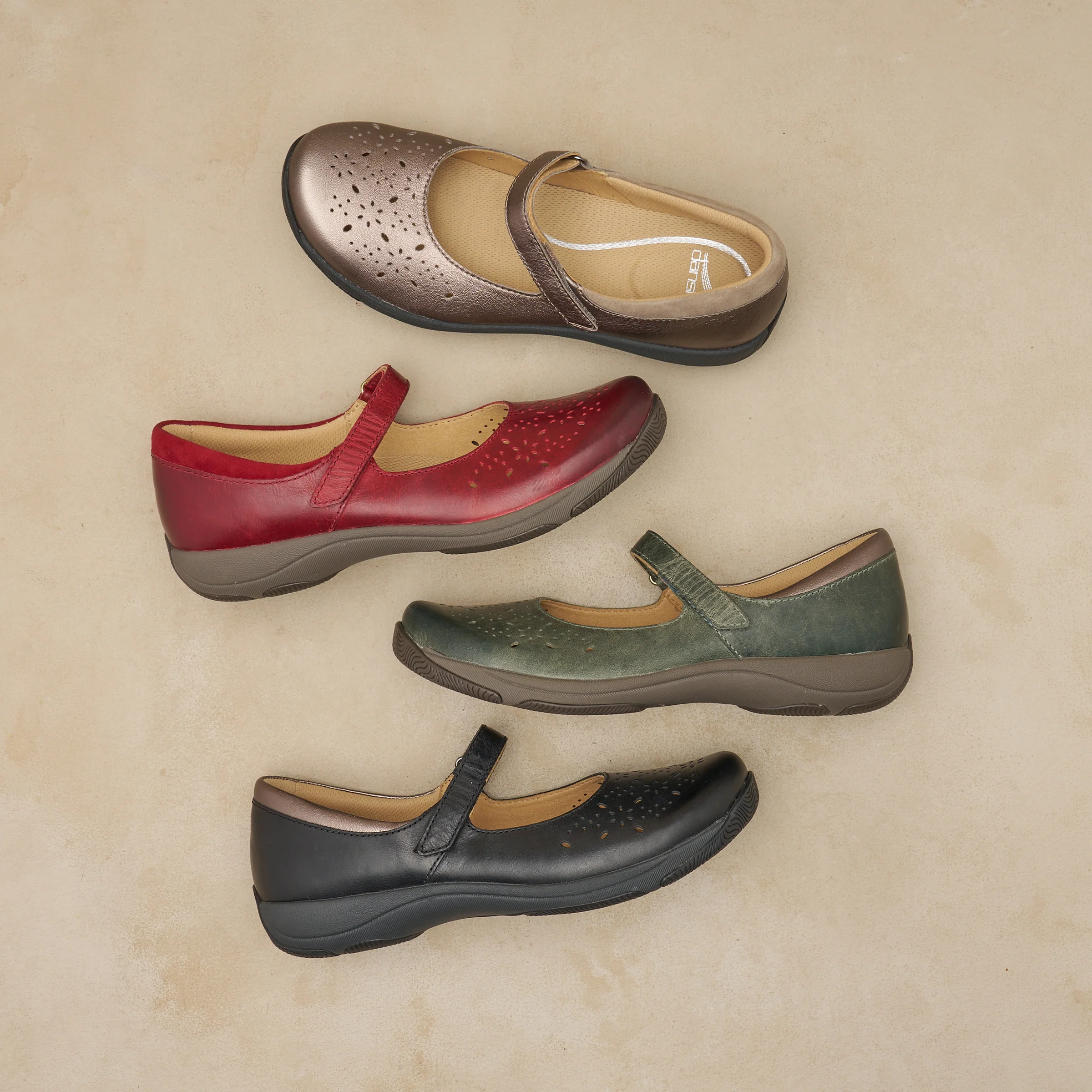 Stacy Wide Red Waxy Burnished